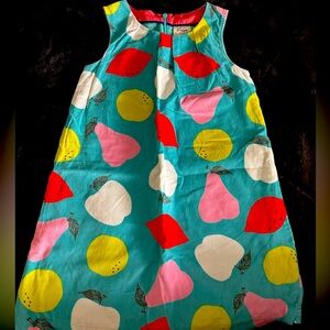 Mini Boden fruit print corduroy dress 7